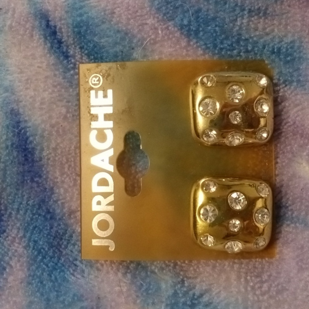 Jordache Gold Tone Clip Earrings